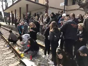 Πορεία στη μνήμη των θυμάτων των Τεμπών στη Λεπτοκαρυά