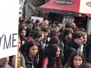 Σε εξέλιξη η πορεία διαμαρτυρίας στο Λιτόχωρο Πιερίας