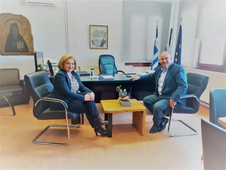 Τα ζητήματα του Δήμου Δίου - Ολύμπου στο επίκεντρο της συνάντησης της Μαρίας Μίχου με τον Ευάγγελο Γερολιόλιο