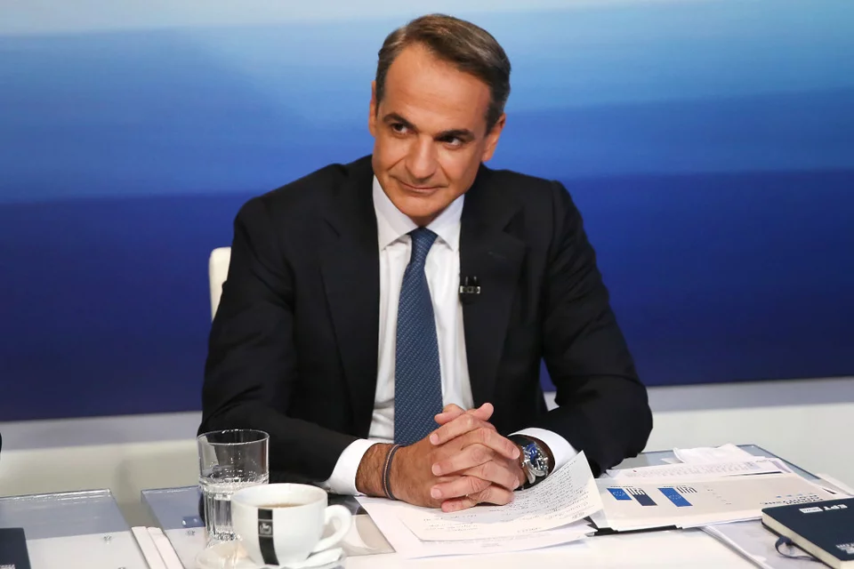 Ο πρωθυπουργός, Κυριάκος Μητσοτάκης κατά τη διάρκεια του debate των πολιτικών αρχηγών / Φωτογραφία INTIME