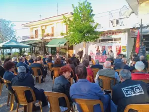 Ανοιχτή σύσκεψη του ΚΚΕ στον Ν. Παντελεήμονα Πιερίας, με ομιλητή τον Κώστα Παρασκευά μέλος του ΠΓ της ΚΕ του ΚΚΕ