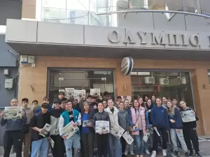 Επίσκεψη του 2ου Γυμνασίου Κατερίνης στις εγκαταστάσεις της εφημερίδας«Ολύμπιο Βήμα»