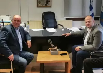 Εποικοδομητική συνάντηση με τον δήμαρχο Δίου Ολύμπου κ. Γερολιόλιο είχε ο Σάκης Γκούνας