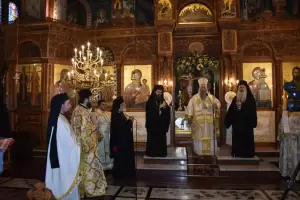 Ο Γιάννης Ντούμος στον πανηγυρίζοντα Καθεδρικό Ι.Ν. Θείας Αναλήψεως Κατερίνης