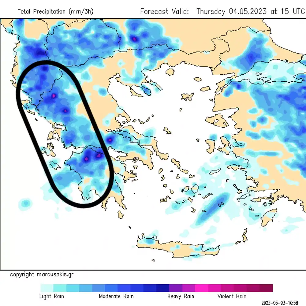 Καιρός: Ισχυρές βροχές, καταιγίδες και χαλάζι στη δυτική, κεντρική και βόρεια Ελλάδα
