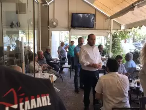 Κλιμάκιο της Νέας Δημοκρατίας στον Κορινό Κατερίνης (εικόνες) Επίσκεψη στον Κορινό Κατερίνης των υποψηφίων Βουλευτών Ημαθίας Βεσυρόπουλου και Βασιλειάδη (Φωτορεπορτάζ)