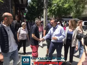 Κατερίνη: Η ομιλία του Αλέξη Τσίπρα από τον πεζόδρομο της πόλης (βίντεο & εικόνες)