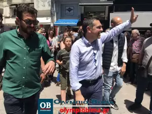 Κατερίνη: Η ομιλία του Αλέξη Τσίπρα από τον πεζόδρομο της πόλης (βίντεο & εικόνες)