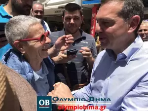 Κατερίνη: Η ομιλία του Αλέξη Τσίπρα από τον πεζόδρομο της πόλης (βίντεο & εικόνες)