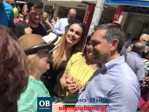 Κατερίνη: Η ομιλία του Αλέξη Τσίπρα από τον πεζόδρομο της πόλης (βίντεο & εικόνες)