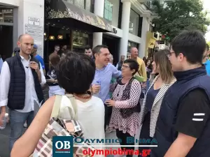 Κατερίνη: Η ομιλία του Αλέξη Τσίπρα από τον πεζόδρομο της πόλης (βίντεο & εικόνες)