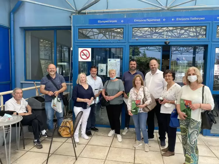 Στελέχη του ΣΥΡΙΖΑ – ΠΣ Πιερίας στο Νοσοκομείο Κατερίνης