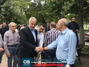 Στο Αιγίνιο Πιερίας τα στελέχη της Νέας Δημοκρατίας Μάκης Βορίδης και Νικήτας Κακλαμάνης (συνεχής ενημέρωση – εικόνες & βίντεο)