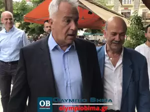 Στο Αιγίνιο Πιερίας τα στελέχη της Νέας Δημοκρατίας Μάκης Βορίδης και Νικήτας Κακλαμάνης (συνεχής ενημέρωση – εικόνες & βίντεο)