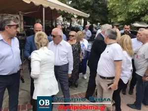 Στο Αιγίνιο Πιερίας τα στελέχη της Νέας Δημοκρατίας Μάκης Βορίδης και Νικήτας Κακλαμάνης (συνεχής ενημέρωση – εικόνες & βίντεο)