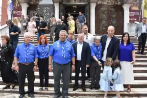 Ο υποψήφιος δήμαρχος Κατερίνης Γιάννης Ντούμος τίμησε τη μνήμη των 31 σφαγιασθέντων Προσκόπων στο Αϊδίνι το 1919 Ο υποψήφιος δήμαρχος Κατερίνης Γιάννης Ντούμος τίμησε