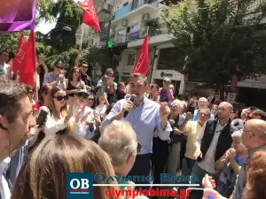 Ζωντανά από τον πεζόδρομο Κατερίνης η ομιλία του Αλέξη Τσίπρα