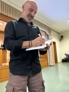 Ο Στέφανος Ξενάκης στην Κατερίνη Ο Στέφανος Ξενάκης στην Κατερίνη