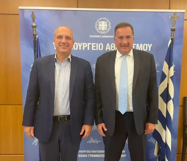 Συνάντηση του Αναπληρωτή Υπουργού Αθλητισμού Γιάννη Οικονόμου με τον Πρόεδρο της ΕΟΕ Σπύρο Καπράλο