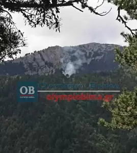 Όλυμπος: Βελτιωμένη η εικόνα από τη φωτιά (εικόνες - βίντεο) Φωτιά τώρα στον Όλυμπο