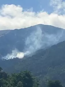 Όλυμπος: Βελτιωμένη η εικόνα από τη φωτιά (εικόνες - βίντεο) Όλυμπος: Φωτιά σε χαράδρα στην Καρυά Ελασσόνας (βίντεο)