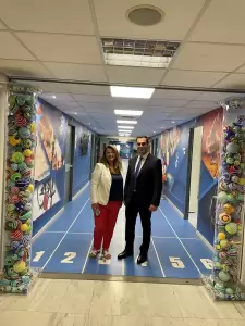 O Σπύρος Κουλκουδίνας υποδέχθηκε την Diane De Navacelle De Coubertin