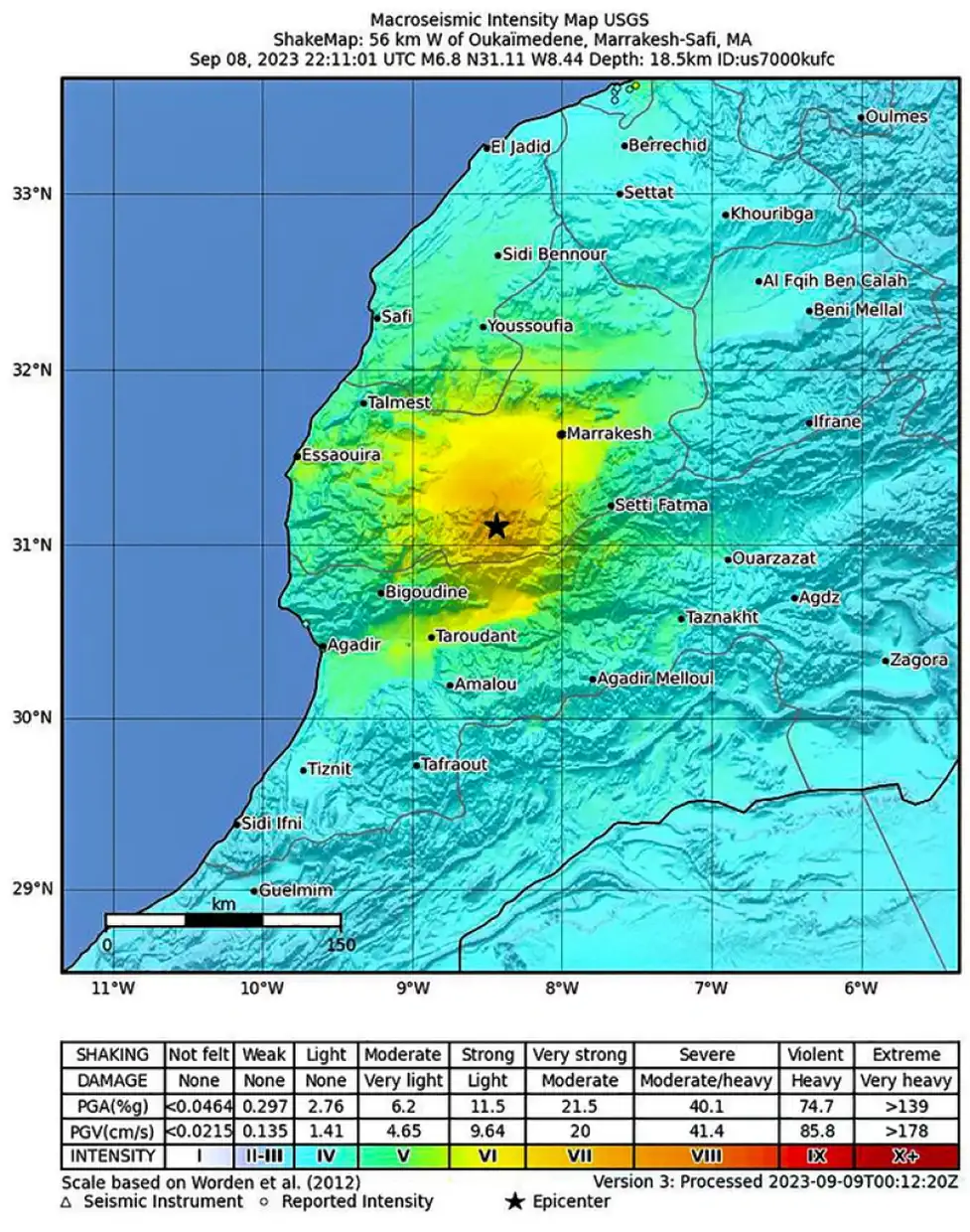 Σεισμός στο Μαρόκο: Ξεπέρασαν τους 2.000 οι νεκροί από τα 7 Ρίχτερ