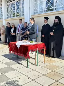 Ο βουλευτής Πιερίας Σπύρος Κουλκουδίνας στις τελετές αγιασμού   των σχολείων της Πιερίας