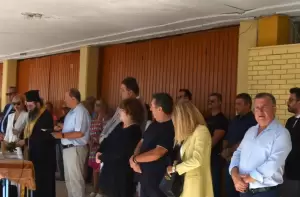 Ο υποψήφιος Δήμαρχος Κατερίνης Γιάννης Ντούμος στους Αγιασμούς των Σχολείων