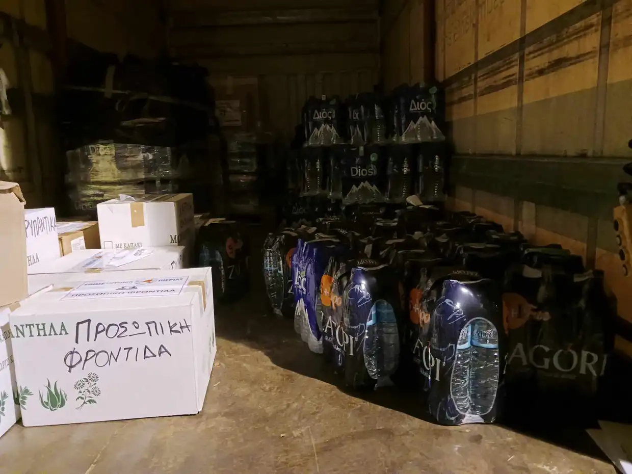 Αποστολή ανθρωπιστικής βοήθειας στους πλημμυροπαθείς της Θεσσαλίας από το Επιμελητήριο Πιερίας