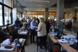 Επίσκεψη Γιάννη Ντούμου και υποψ. Συμβούλων του στο Δημαρχείο Κατερίνης