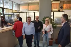 Επίσκεψη Γιάννη Ντούμου και υποψ. Συμβούλων του στο Δημαρχείο Κατερίνης