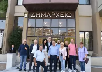 Επίσκεψη Γιάννη Ντούμου και υποψ. Συμβούλων του στο Δημαρχείο Κατερίνης
