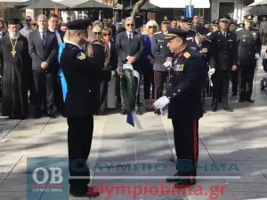 Κατερίνη: 28η Οκτωβρίου – Κατάθεση Στεφάνων για την Εθνική Επέτειο στην Πλατεία Ελευθερίας