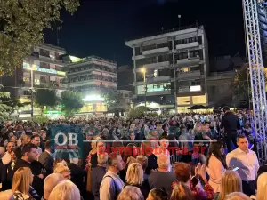 Κατερίνη – Η κεντρική ομιλία του υποψήφιου Δήμαρχου Γιάννη Ντούμου στην κεντρική πλατεία