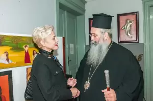 Εγκαίνια ομαδικής εικαστικής έκθεσης – Οι εικαστικοί τίμησαν τη Λίνα Γιαμούζη