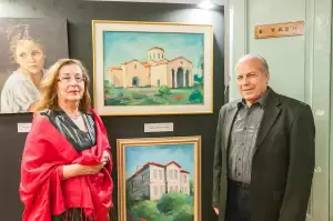 Εγκαίνια ομαδικής εικαστικής έκθεσης – Οι εικαστικοί τίμησαν τη Λίνα Γιαμούζη