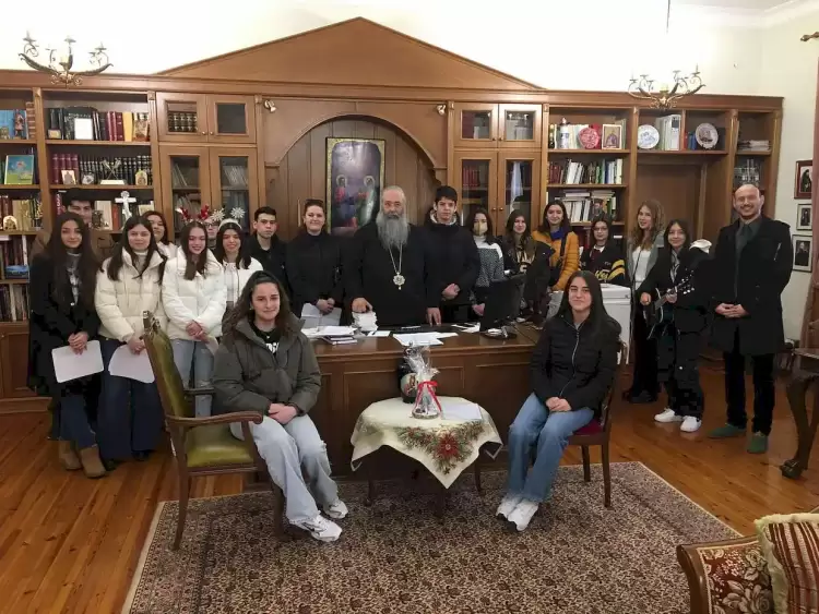 Επίσκεψη μαθητών στον Μητροπολίτη Κίτρους, Κατερίνης και Πλαταμώνος