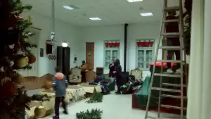 Καπνικός Σταθμός Κατερίνης: Άρχισε η προετοιμασία του Χριστουγεννιάτικου Χωριού