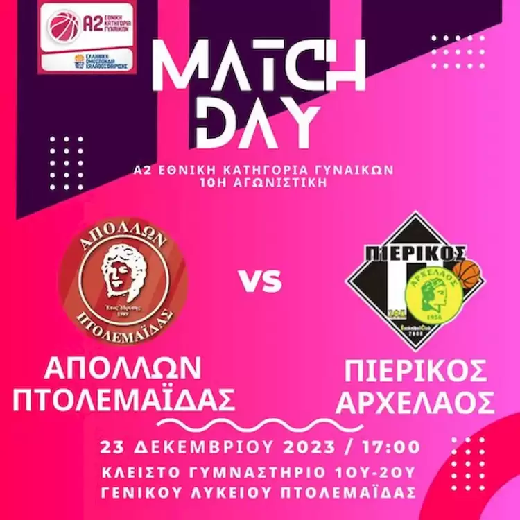 Με στόχο την νίκη: Απόλλων Πτολεμαΐδας - Πιερικός Αρχέλαος Με στόχο την νίκη: Απόλλων Πτολεμαΐδας – Πιερικός Αρχέλαος