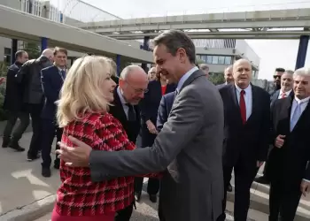 Η Άννα Μάνη – Παπαδημητρίου στη θεμελίωση της νέας πτέρυγας της φαρμακοβιομηχανίας Boehringer Ingelheim