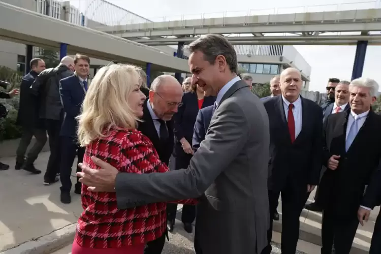 Η Άννα Μάνη – Παπαδημητρίου στη θεμελίωση της νέας πτέρυγας της φαρμακοβιομηχανίας Boehringer Ingelheim