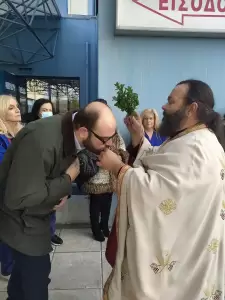 Με κατάνυξη ο Μέγας Αγιασμός για την εορτή των Φώτων στον νέο  Ιερό Ναό του Γενικού Νοσοκομείου Κατερίνης