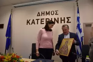 Συνάντηση του Δημάρχου Κατερίνης Ιωάννη Ντούμου με την Υπουργό Εσωτερικών Νίκη Κεραμέως