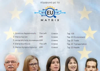 Πέντε Έλληνες ευρωβουλευτές με επιρροή στις Βρυξέλλες
