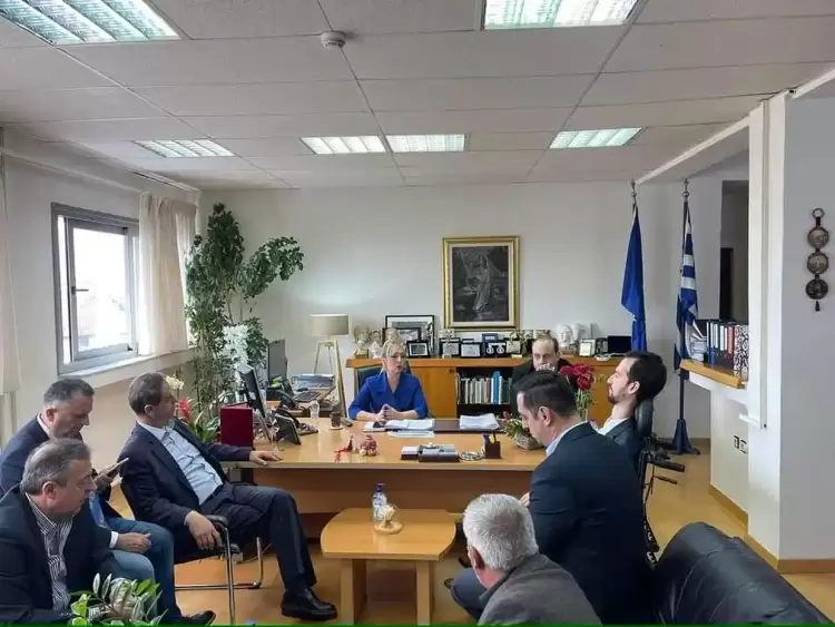 Επίσκεψη του Ευρωβουλευτή κου Στ. Κυμπουρόπουλου και του κου Στ. Γκονταδάκη, στην Αντιπεριφερειάρχη Πιερίας