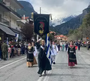 Ο Φώντας Μπαραλιάκος στους εορτασμούς της Εθνικής Επετείου στο Λιτόχωρο