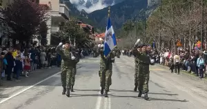 Ο Φώντας Μπαραλιάκος στους εορτασμούς της Εθνικής Επετείου στο Λιτόχωρο