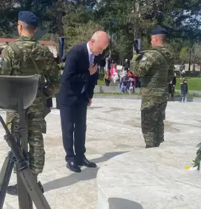 Ο Φώντας Μπαραλιάκος στους εορτασμούς της Εθνικής Επετείου στο Λιτόχωρο