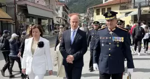 Ο Φώντας Μπαραλιάκος στους εορτασμούς της Εθνικής Επετείου στο Λιτόχωρο